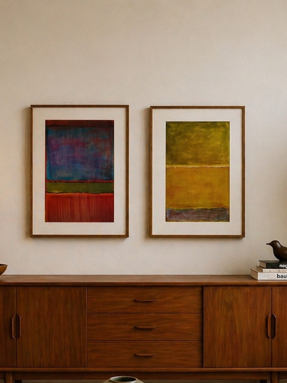 Rothko Mid Century Abstract Prints Set of 2